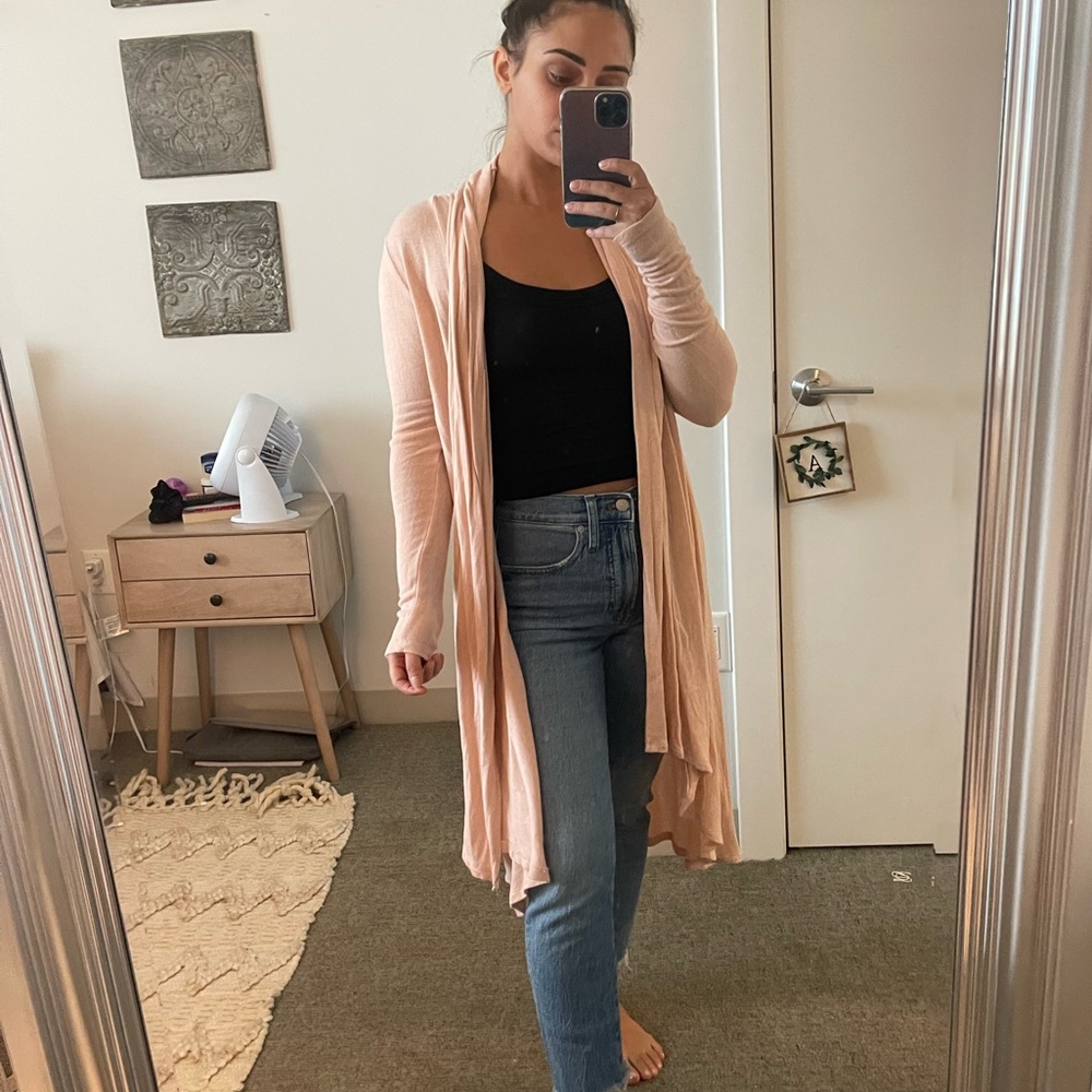 PREMISE | High/Low Blush Pink Cardigan